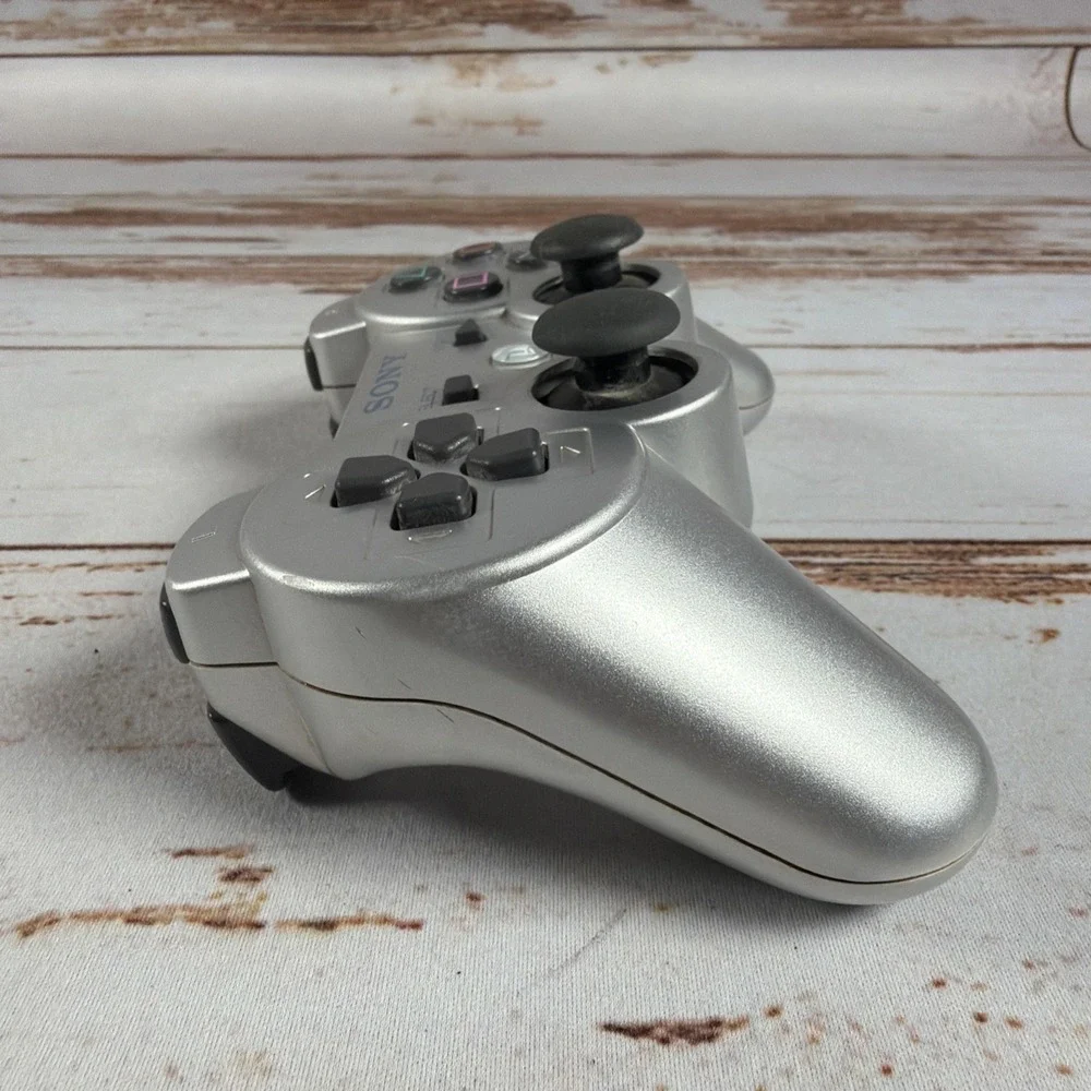 Sony PS3 DualShock 3 Wireless Controller Silver OEM Used No Cable